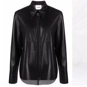 Nanushka vegan-leather long-sleeve shirt